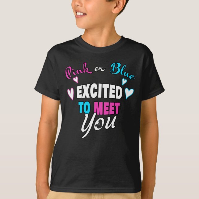 T-shirt Le rose ou le bleu s'enthousiasme pour la révélati (Devant)