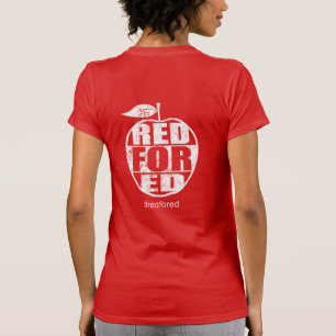 T-shirt Le rouge pour Ed #redfored la grève de professeur