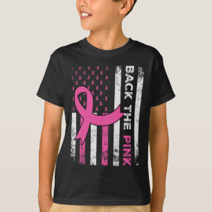 T-shirt Le ruban rose American Drapeau Prix du cancer du s