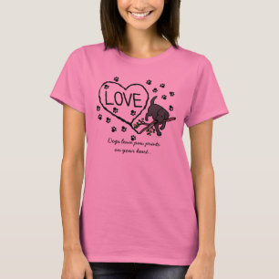 T-shirt Le sable noir de Labrador marque avec des lettres