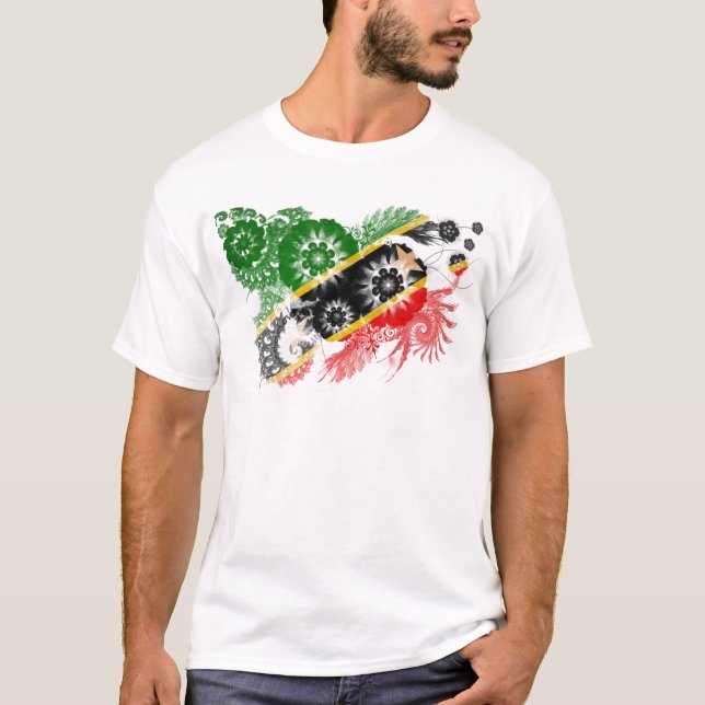 T-shirt Le saint Kitts Niévès diminuent (Devant)