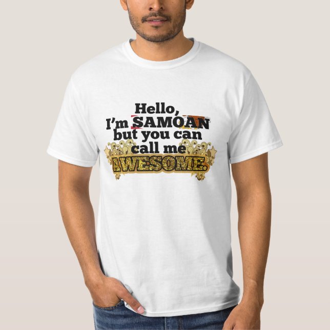 T-shirt Le Samoan, mais m'appellent impressionnant (Devant)