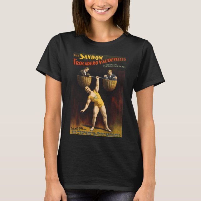 T-shirt Le Sandow Eugen Sandow Vaudeville Weightlifter (Devant)