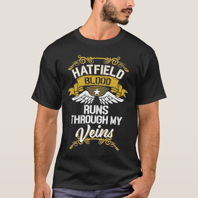 T-shirt Le Sang De Hatfield Traverse Mes Veines (Devant)