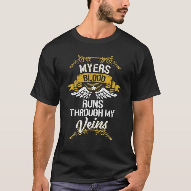 T-shirt Le Sang De Myers Traverse Mes Veines (Devant)