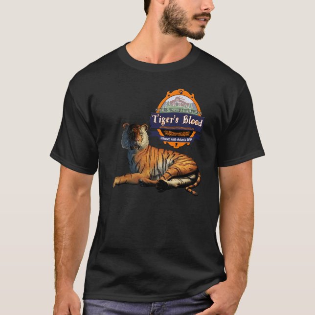 T-shirt Le sang du tigre infusé avec de l'ADN d'Adonis (Devant)