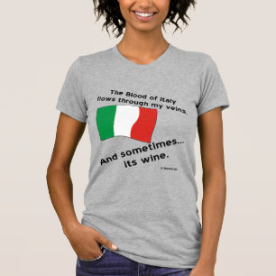 T-shirt Le sang italien coule dans les veines parfois c'es