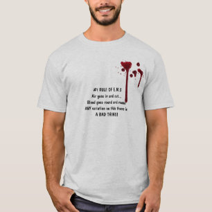 T-shirt le sang, la RÈGLE #1 d'E.M.SAir entre dans et… B…