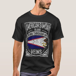T-shirt Le Sang Samoan Américain Traverse Mes Veines
