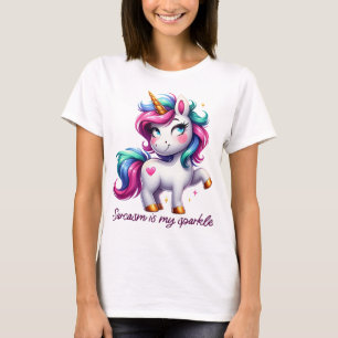 T-SHIRT LE SARCASME EST MON ÉCLAT LICORNE MIGNONNE