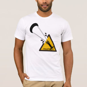 T-shirt Le saut. Chemise surfante d'humour de cerf-volant