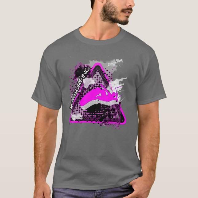 T-shirt Le saut, signe sautant de kitesurfer (Devant)