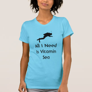 T-shirt Le scaphandre tout que j'ai besoin est mer de