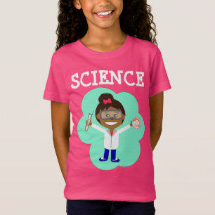 T-Shirt Le scientifique féminin sur les filles affinent l