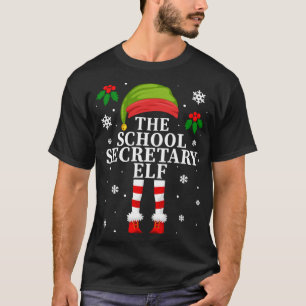T-shirt Le secrétaire de l'école Elf Christmas Corresponda