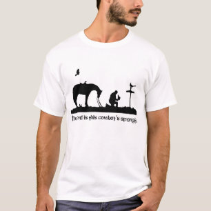 T-shirt Le seigneur est la force de ce cowboy