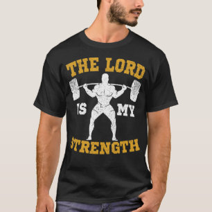T-shirt Le Seigneur est ma Force Gym chrétien Jésus Workou