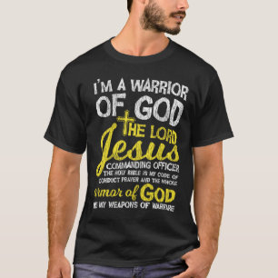 T-shirt Le Seigneur Jésus Armor De Dieu Croix foi chrétien