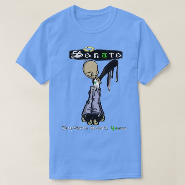 T-shirt le sénat soutient la jeunesse en colère Triblend (Design devant)