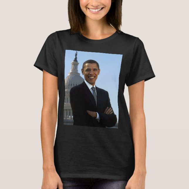 T-shirt Le sénateur Portrait, le président américain Barac (Devant)