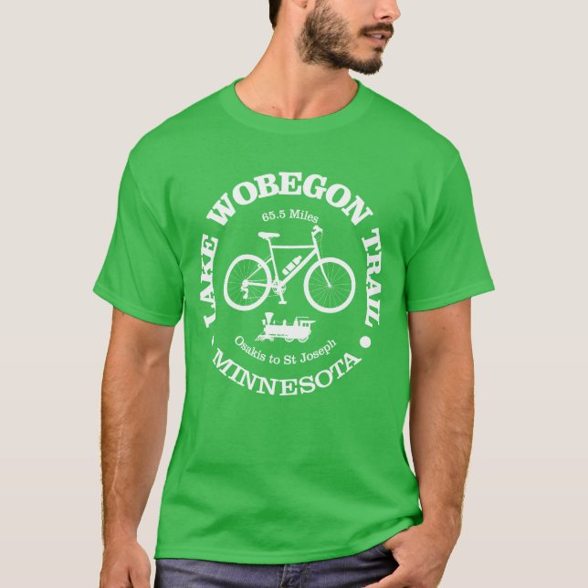 T-shirt Le sentier du lac Wobegon (cyclisme) (Devant)