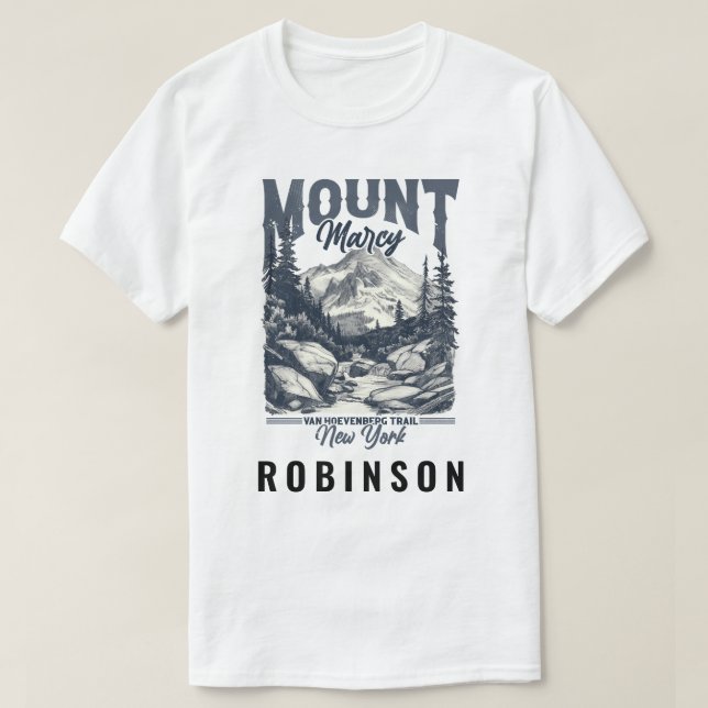 T-shirt Le sentier du Mont Marcy-Van Hoevenberg - New York (Design devant)