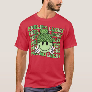 T-shirt Le Shamrock Jour de la Saint Patrick du visage cha
