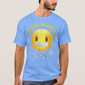 T-shirt Le Silence Est Doré, La Bande De Coupe Est Argent