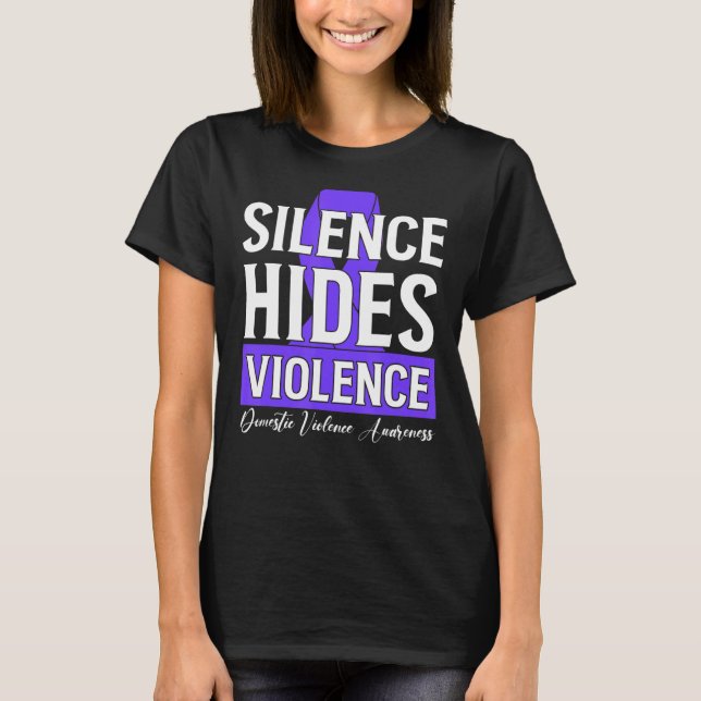T-shirt Le silence masque la violence conjugale (Devant)