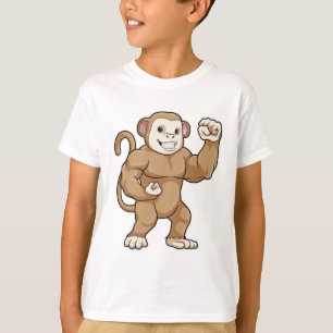 T-shirt Le singe comme culturiste au Bodybuilding