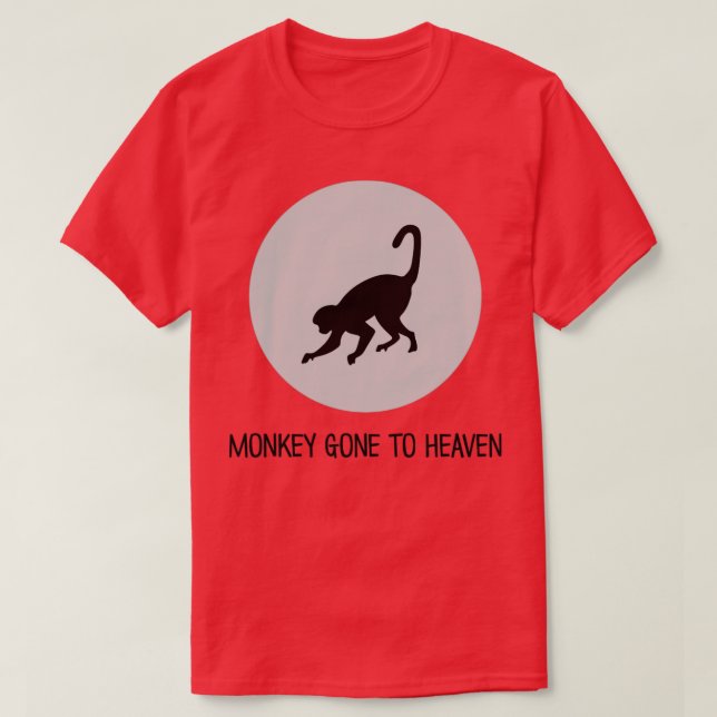 T-shirt Le singe est allé au ciel noir (Design devant)