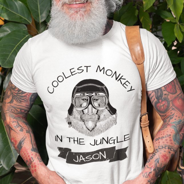 T-shirt Le Singe Le Plus Cool De La Jungle Retro | Personn (Créateur téléchargé)