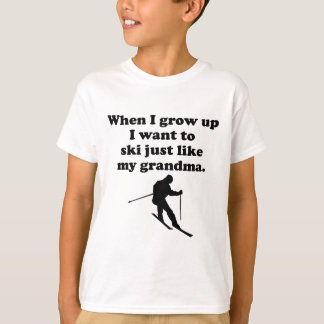 T-shirt Le ski aiment ma grand-maman