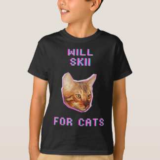 T-shirt Le ski pour les chats, aventure drôle de neige d'h