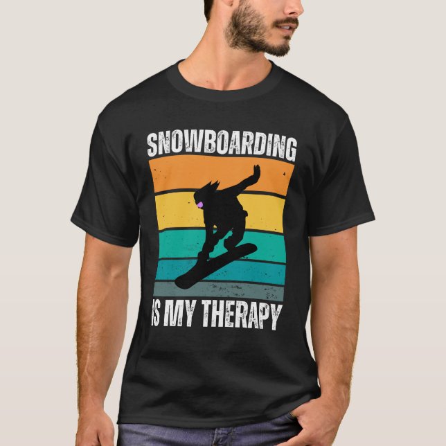T-shirt Le snowboard est ma thérapie (Devant)