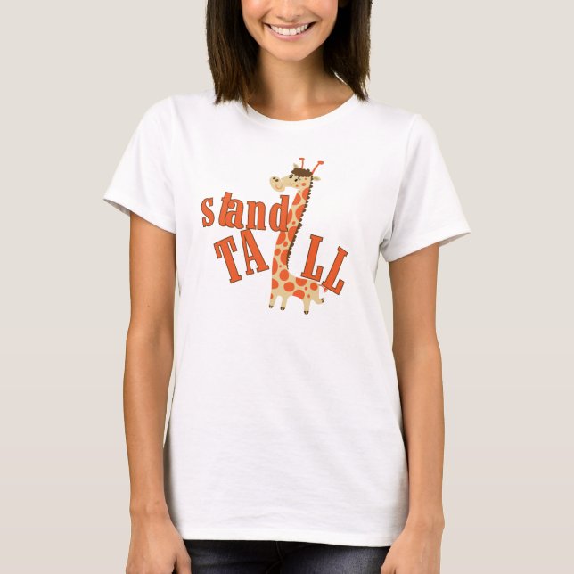 T-shirt Le socle de girafe est grand (Devant)