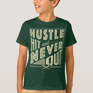 T-shirt Le softball Baseball Hustle Hit & Never Quitter