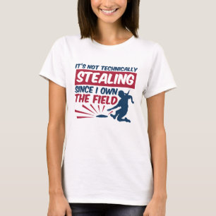 T-shirt Le softball ne vole pas puisque je possède le terr