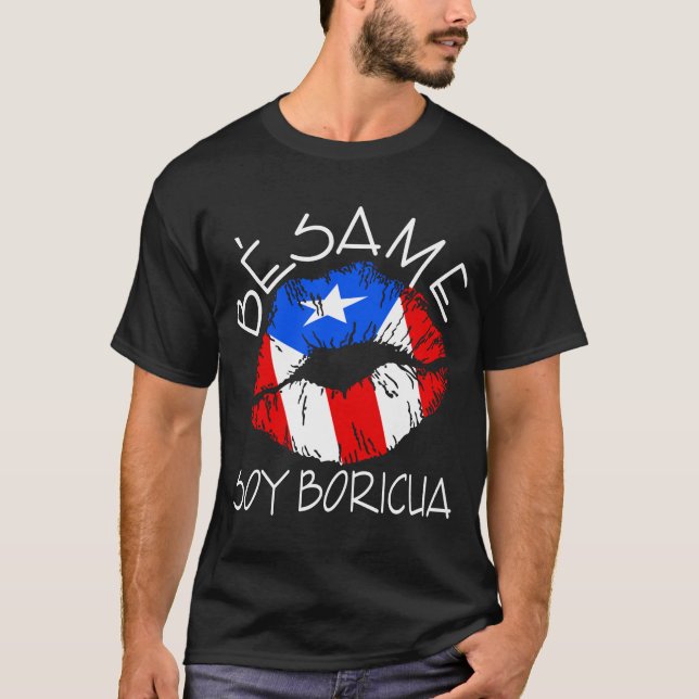 T-shirt Le soja Boricua de Besame m'embrassent que je suis (Devant)