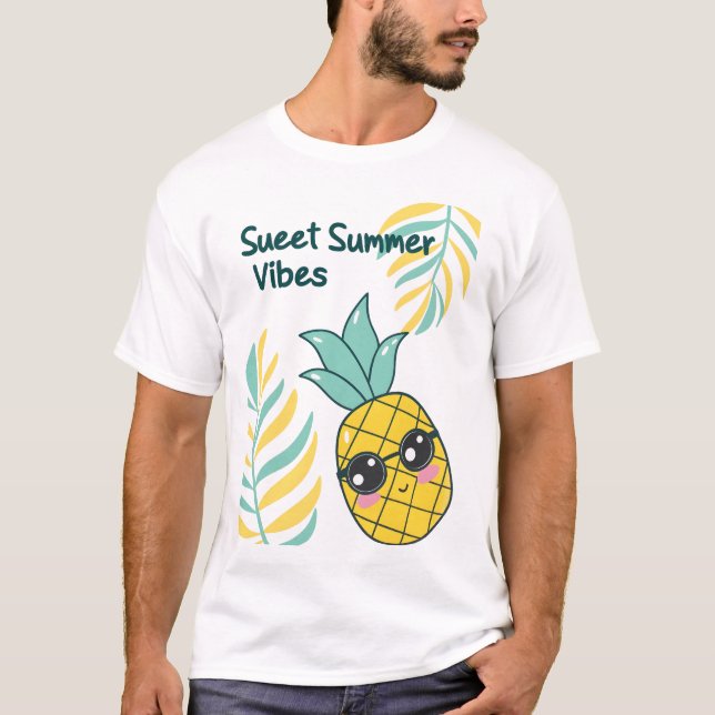 T-shirt Le soleil s'éteint, s'éteint, les ananas s'élèvent (Devant)