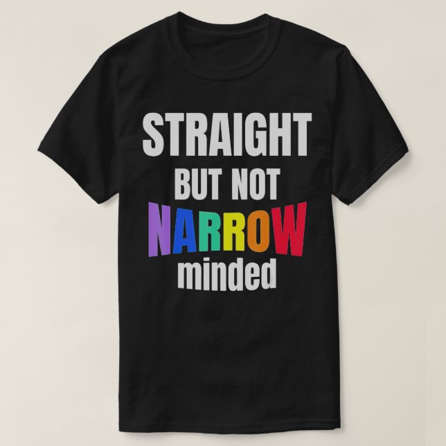 T-shirt Le soutien LGBQ direct mais pas étroit allié LGBQ  (Design devant)