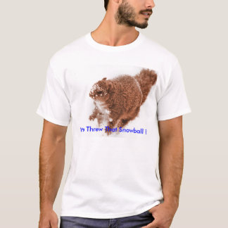 T-shirt le squirrl dans la neige, qui a jeté ce Snowball ?