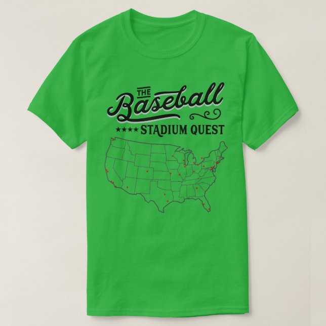 T-shirt Le stade de baseball Quest (Design devant)