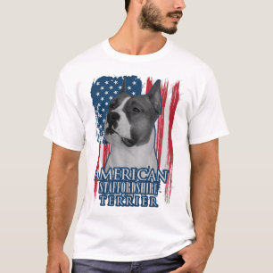 T-shirt Le Staffordshire Terrier américain - Amstaff