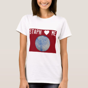 T-shirt Le staphylocoque m'aiment rouge