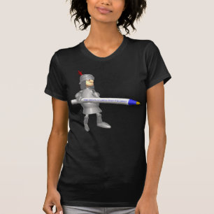 T-shirt Le stylo est plus puissant que l'épée Chevalier
