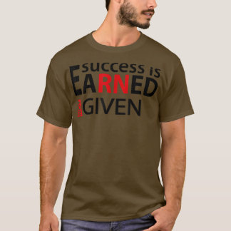 T-shirt Le Succès Est Gagné Sans Pride Infirmière RN 