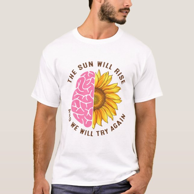 T-shirt Le Sun Will R-I-S-E Mental Health Matters (Devant)