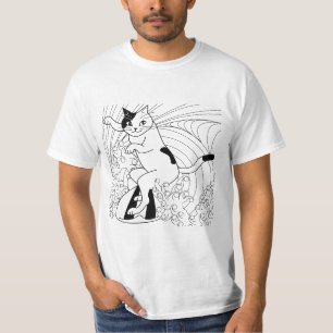 T-shirt Le surf mignon drôle surfant de chat folâtre l'e