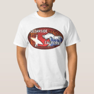 T-shirt Le surfer de la Californie d'Oceanside ondule la